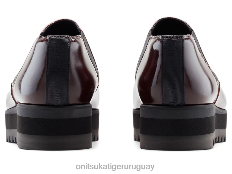 Onitsuka Tiger bota lateral gore lo mujer J06BX564 borgoña zapatos
