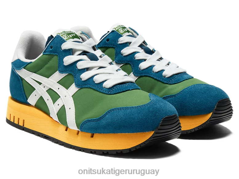 Onitsuka Tiger calibre x unisexo J06BX10 verde espinaca/blanco zapatos