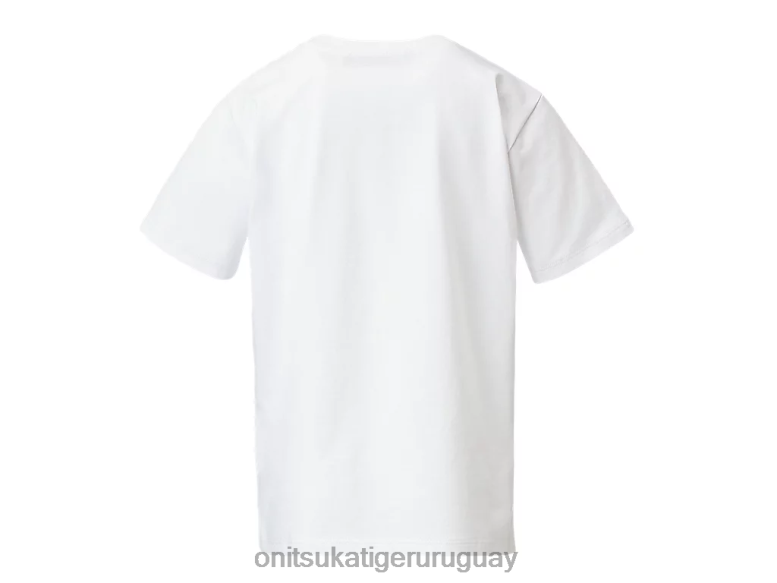 Onitsuka Tiger camiseta con logo niños J06BX669 blanco auténtico/negro de alto rendimiento ropa