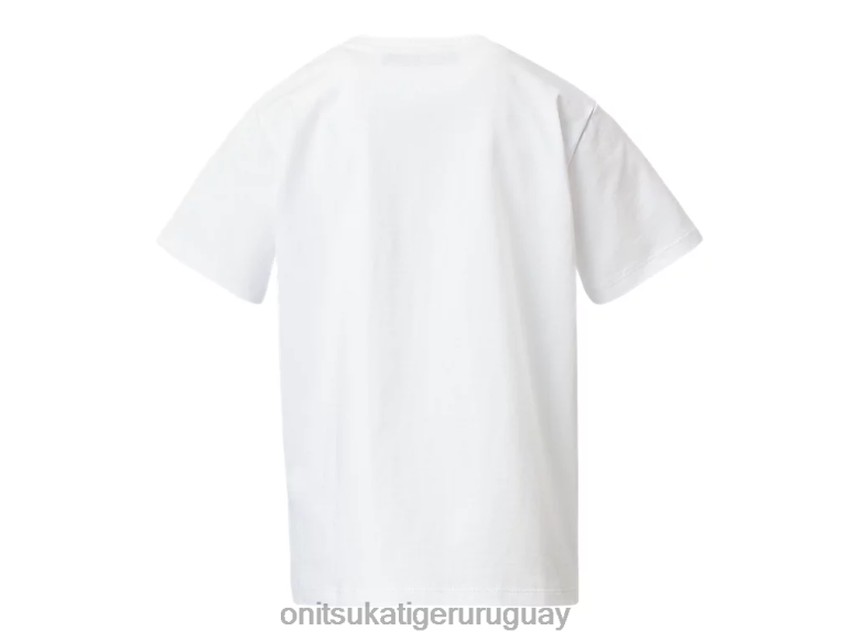 Onitsuka Tiger camiseta con logo niños J06BX670 alerta blanca/roja real ropa