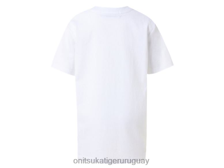 Onitsuka Tiger camiseta con logo niños J06BX672 blanco auténtico/negro de alto rendimiento ropa