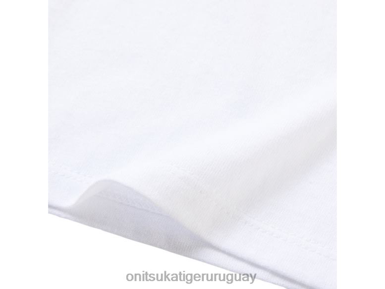 Onitsuka Tiger camiseta con logo niños J06BX672 blanco auténtico/negro de alto rendimiento ropa