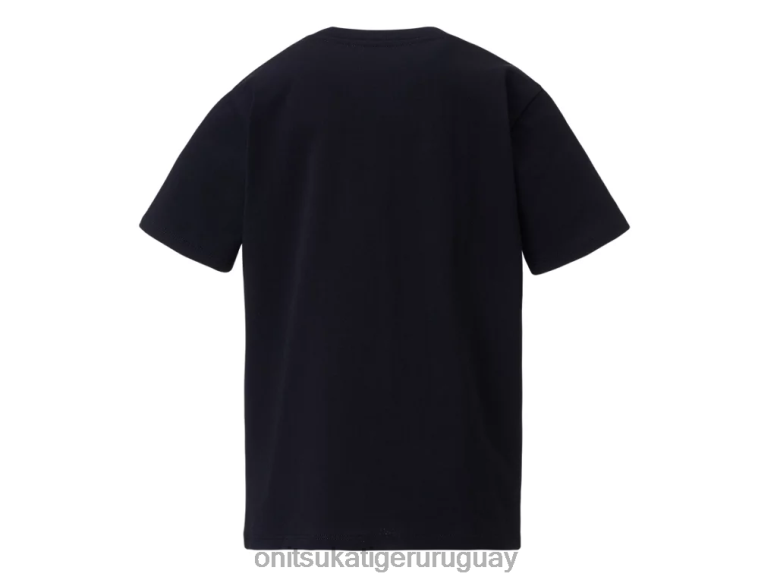 Onitsuka Tiger camiseta con logo niños J06BX673 alerta de rendimiento negro/rojo ropa
