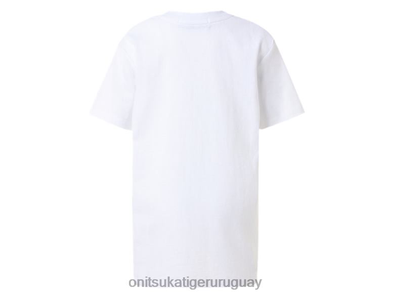 Onitsuka Tiger camiseta con logo niños J06BX677 blanco real/rojo fuego ropa