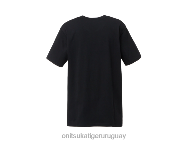 Onitsuka Tiger camiseta con logo unisexo J06BX384 negro/rojo ropa