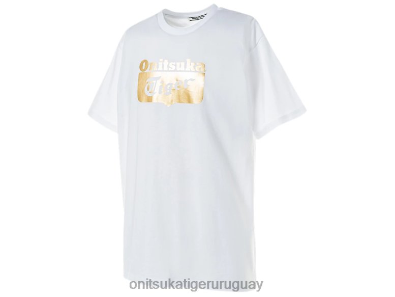 Onitsuka Tiger camiseta con logo unisexo J06BX482 oro blanco real/rico ropa