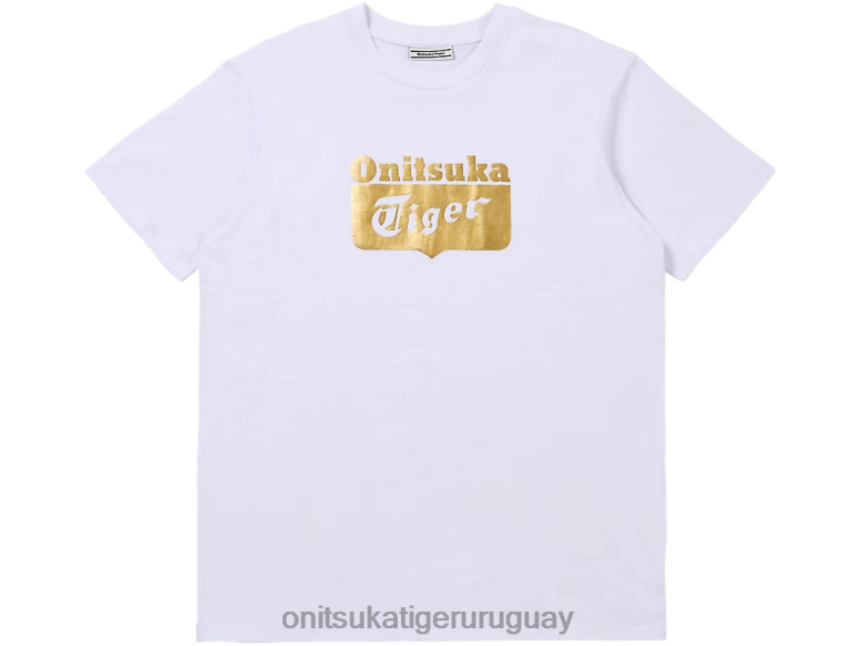 Onitsuka Tiger camiseta con logo unisexo J06BX482 oro blanco real/rico ropa