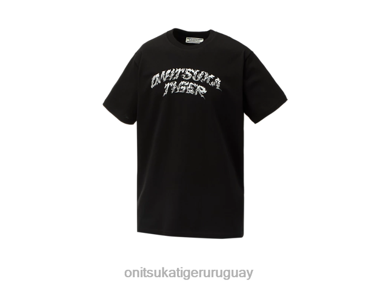 Onitsuka Tiger camiseta gráfica hombres J06BX424 negro ropa