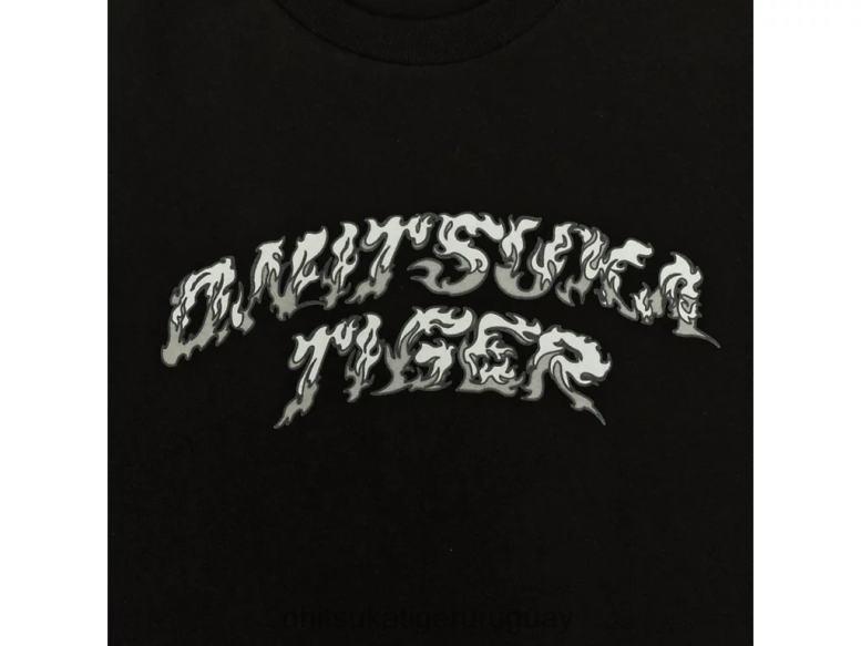Onitsuka Tiger camiseta gráfica hombres J06BX424 negro ropa