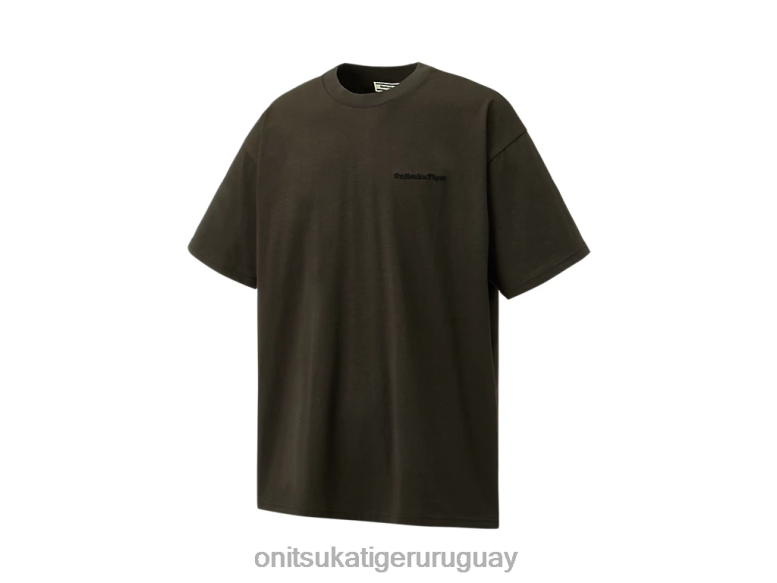 Onitsuka Tiger camiseta gráfica hombres J06BX430 gris oscuro ropa