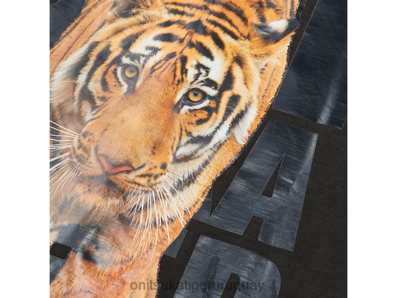 Onitsuka Tiger camiseta gráfica hombres J06BX430 gris oscuro ropa