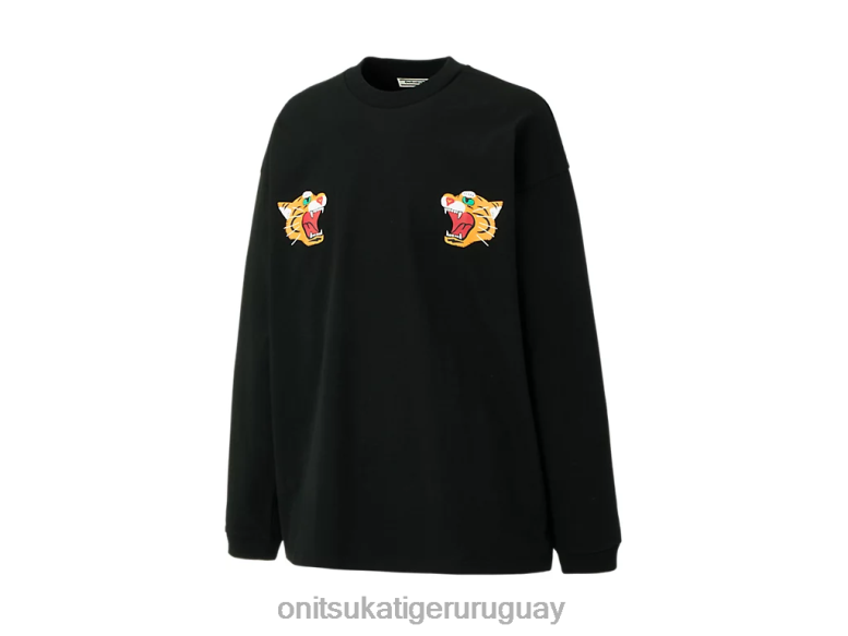 Onitsuka Tiger camiseta gráfica hombres J06BX431 negro ropa