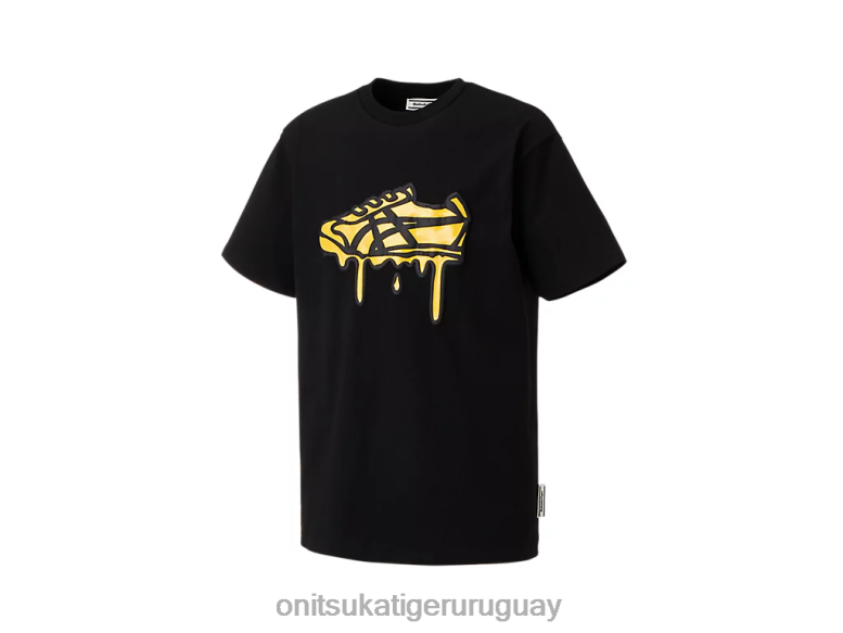 Onitsuka Tiger camiseta gráfica hombres J06BX433 negro ropa