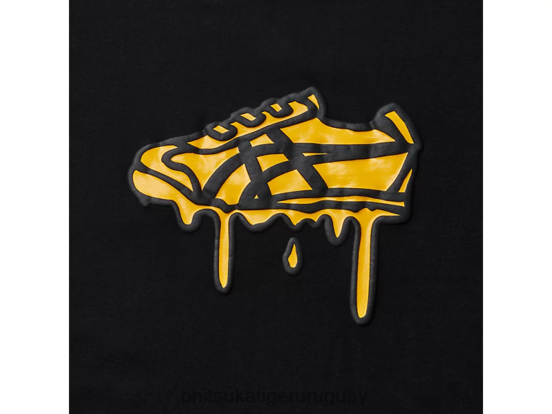 Onitsuka Tiger camiseta gráfica hombres J06BX433 negro ropa