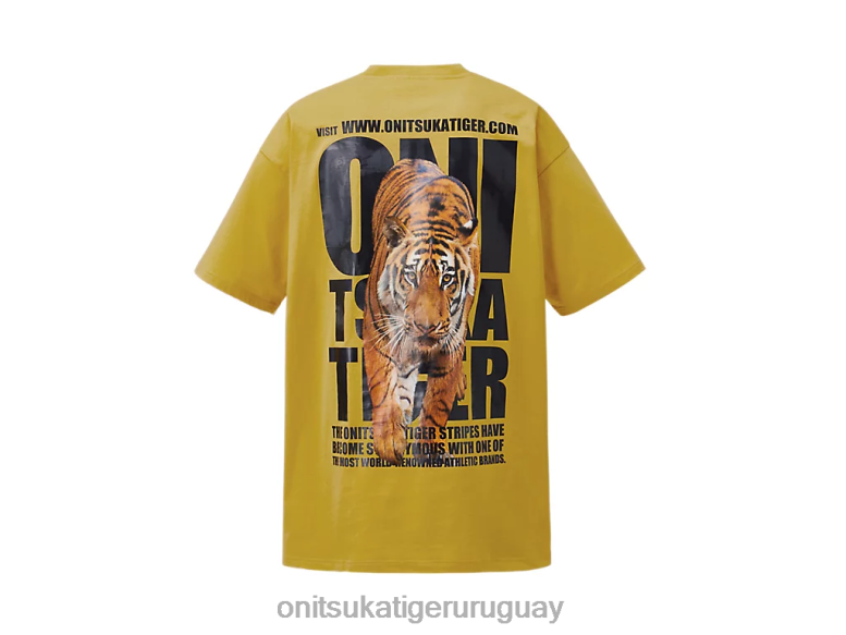 Onitsuka Tiger camiseta gráfica hombres J06BX437 amarillo ropa