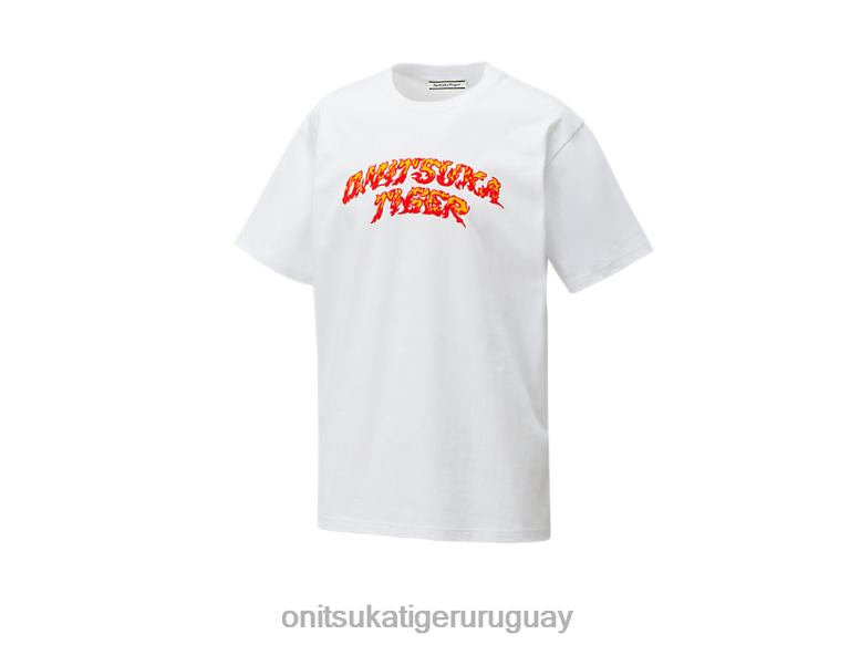 Onitsuka Tiger camiseta gráfica hombres J06BX439 blanco ropa