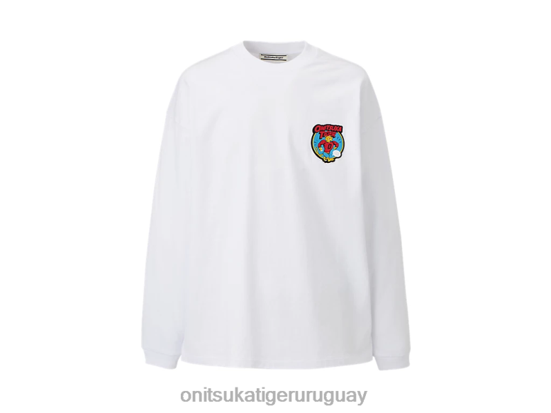 Onitsuka Tiger camiseta gráfica hombres J06BX440 blanco ropa