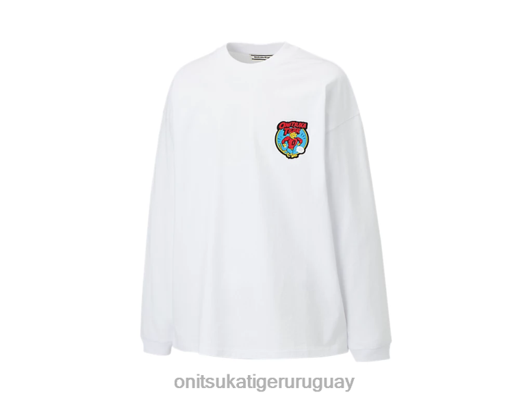 Onitsuka Tiger camiseta gráfica hombres J06BX440 blanco ropa