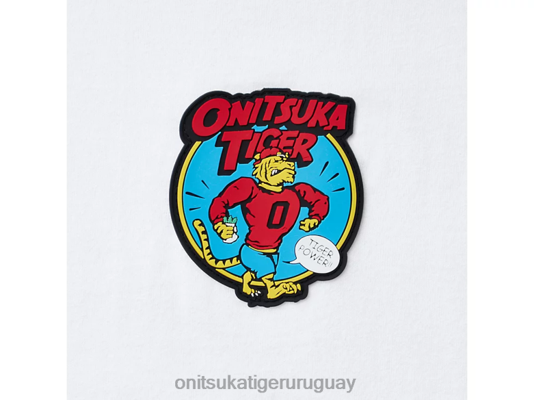 Onitsuka Tiger camiseta gráfica hombres J06BX440 blanco ropa