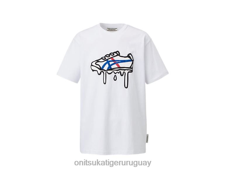 Onitsuka Tiger camiseta gráfica hombres J06BX444 blanco ropa