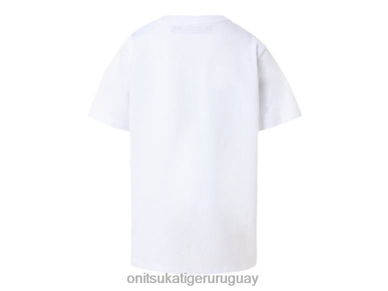 Onitsuka Tiger camiseta gráfica niños J06BX675 blanco real ropa