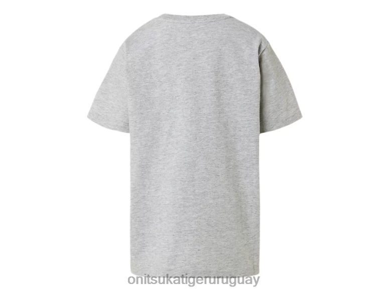 Onitsuka Tiger camiseta gráfica niños J06BX678 gris pluma ropa