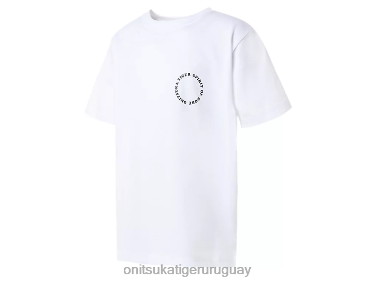 Onitsuka Tiger camiseta gráfica niños J06BX679 blanco real ropa