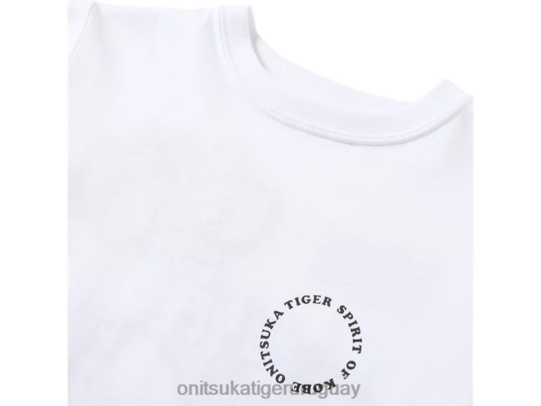 Onitsuka Tiger camiseta gráfica niños J06BX679 blanco real ropa