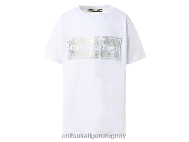 Onitsuka Tiger camiseta gráfica niños J06BX680 blanco real ropa