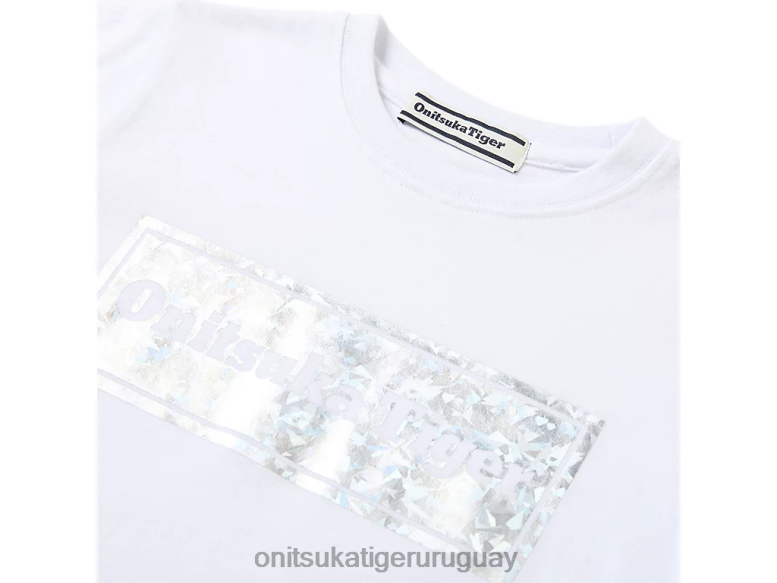 Onitsuka Tiger camiseta gráfica niños J06BX680 blanco real ropa