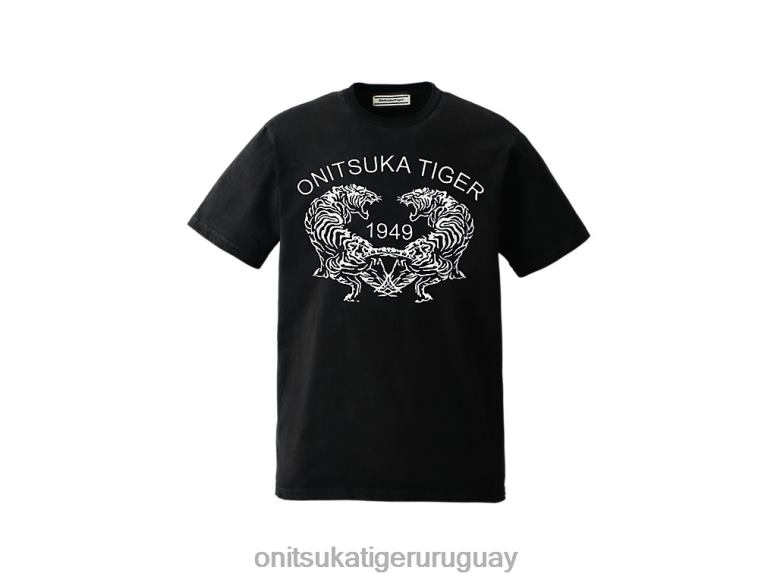 Onitsuka Tiger camiseta gráfica unisexo J06BX386 negro ropa