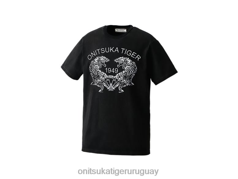 Onitsuka Tiger camiseta gráfica unisexo J06BX386 negro ropa