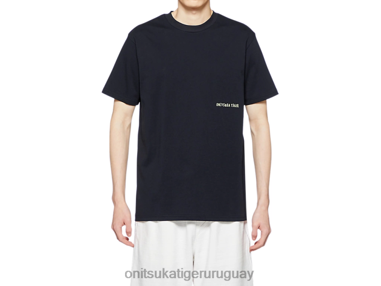 Onitsuka Tiger camiseta gráfica unisexo J06BX387 negro ropa