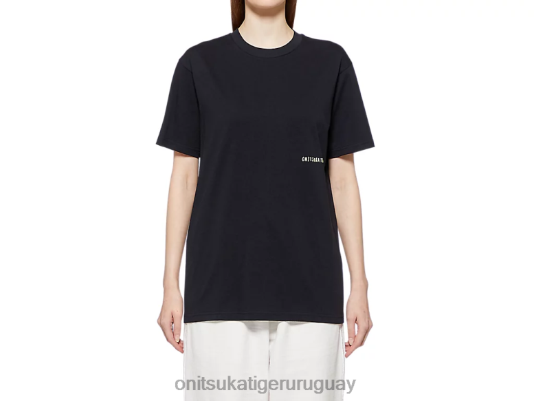 Onitsuka Tiger camiseta gráfica unisexo J06BX387 negro ropa