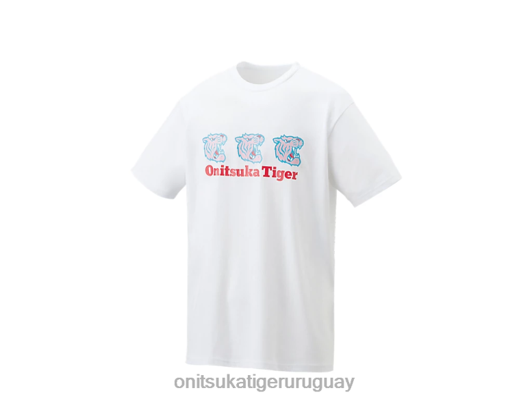 Onitsuka Tiger camiseta gráfica unisexo J06BX390 blanco ropa