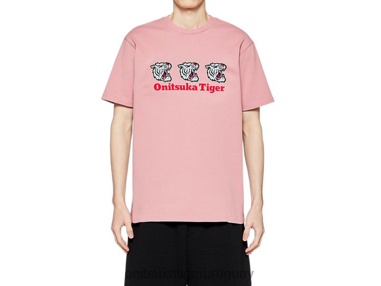 Onitsuka Tiger camiseta gráfica unisexo J06BX391 Rosa claro ropa
