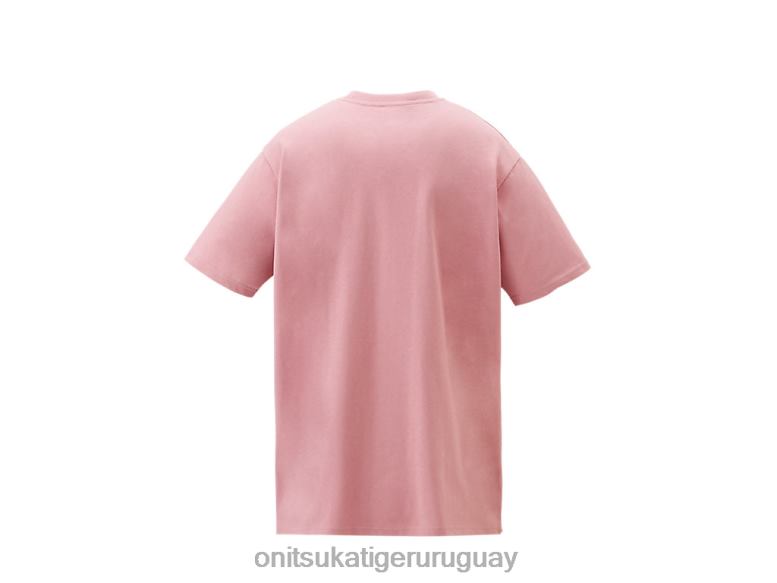 Onitsuka Tiger camiseta gráfica unisexo J06BX391 Rosa claro ropa