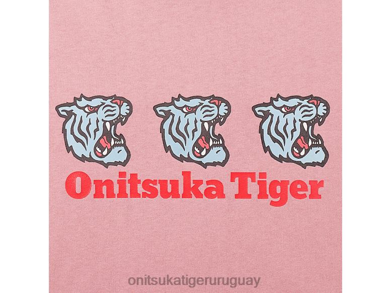 Onitsuka Tiger camiseta gráfica unisexo J06BX391 Rosa claro ropa