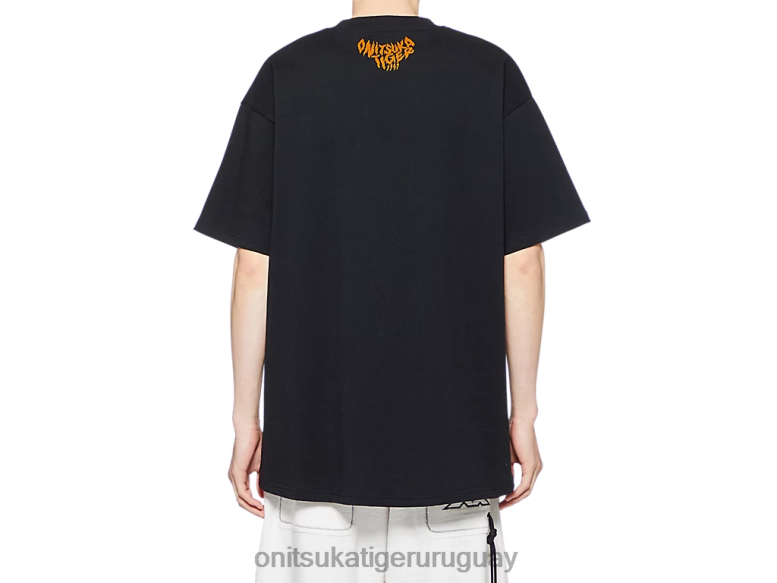 Onitsuka Tiger camiseta gráfica unisexo J06BX395 negro ropa