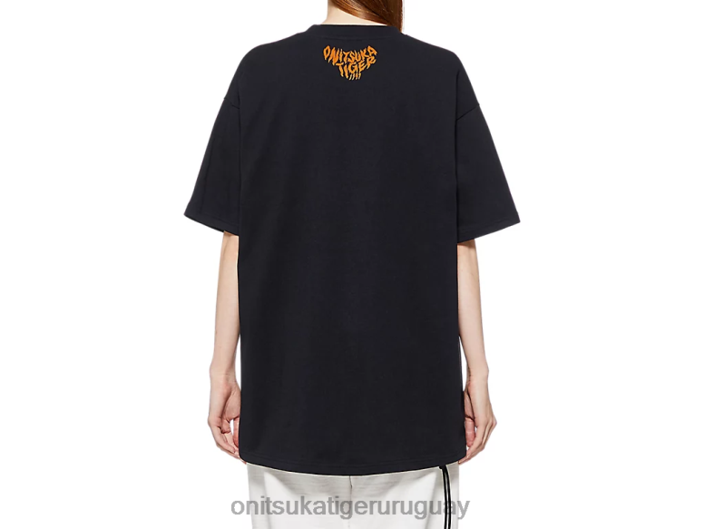 Onitsuka Tiger camiseta gráfica unisexo J06BX395 negro ropa