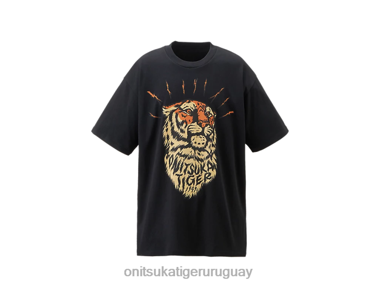 Onitsuka Tiger camiseta gráfica unisexo J06BX395 negro ropa
