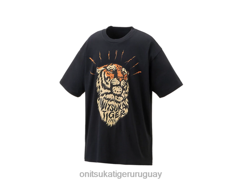 Onitsuka Tiger camiseta gráfica unisexo J06BX395 negro ropa