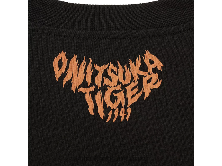 Onitsuka Tiger camiseta gráfica unisexo J06BX395 negro ropa