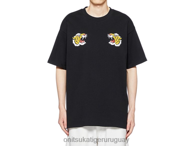 Onitsuka Tiger camiseta gráfica unisexo J06BX400 negro ropa