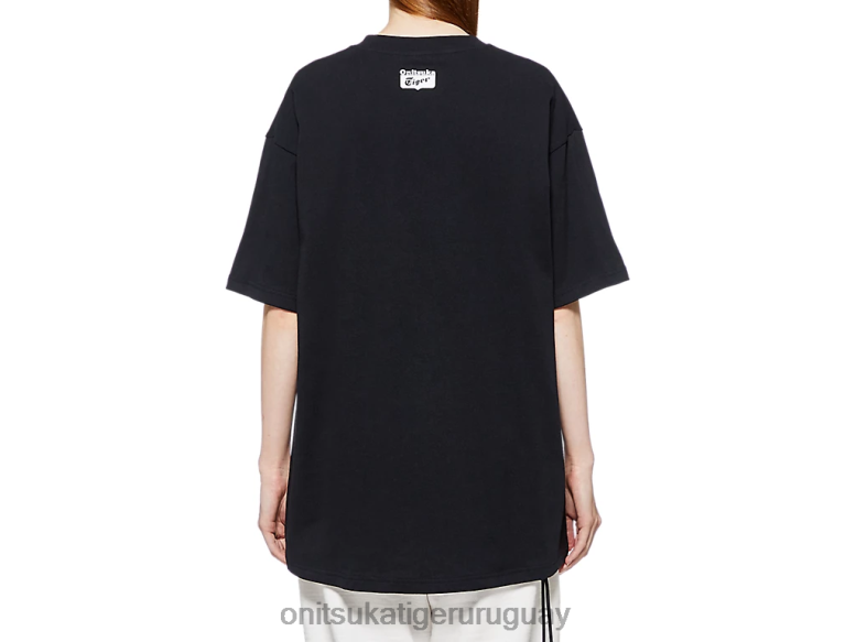 Onitsuka Tiger camiseta gráfica unisexo J06BX400 negro ropa