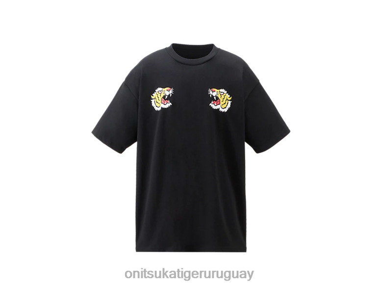 Onitsuka Tiger camiseta gráfica unisexo J06BX400 negro ropa