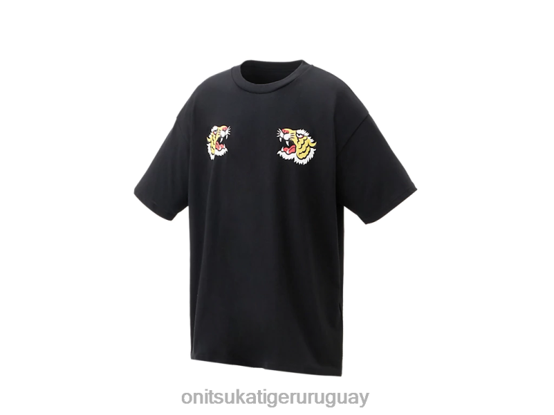 Onitsuka Tiger camiseta gráfica unisexo J06BX400 negro ropa