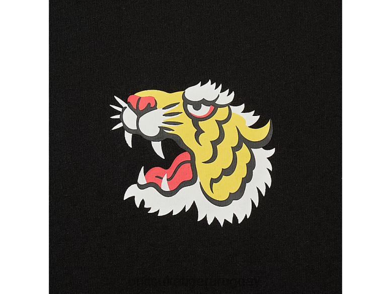 Onitsuka Tiger camiseta gráfica unisexo J06BX400 negro ropa