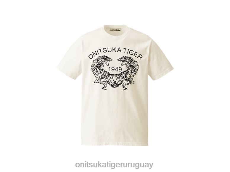 Onitsuka Tiger camiseta gráfica unisexo J06BX402 blanco ropa
