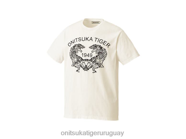 Onitsuka Tiger camiseta gráfica unisexo J06BX402 blanco ropa